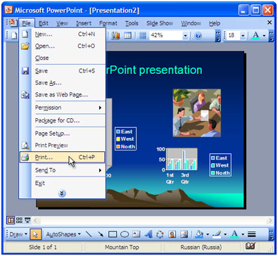 Microsoft Powerpoint Download on Open The Presentation In Microsoft Powerpoint And Press File  Print