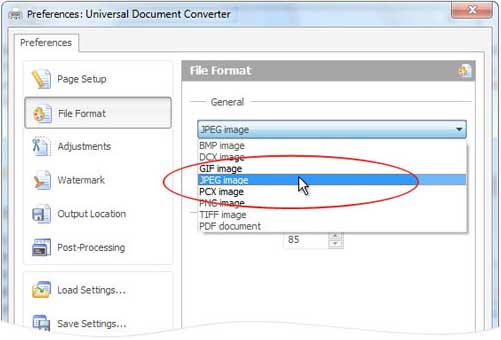 Convert PDF to JPG - Universal Document Converter
