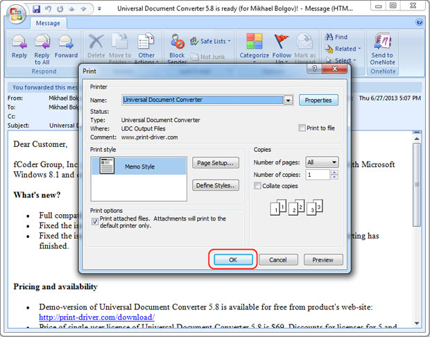 How to Save Outlook as - Universal Converter