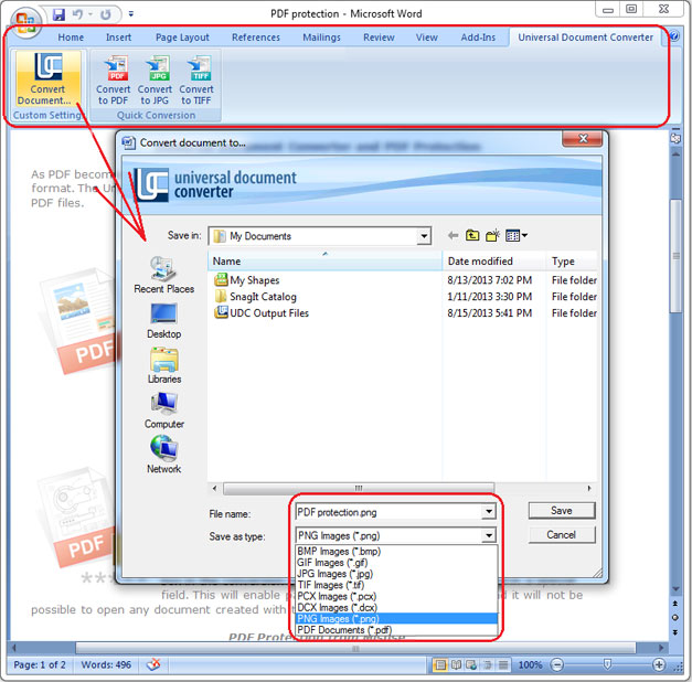 How To Convert Word To Png Universal Document Converter