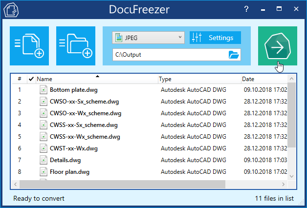 Free DWG to JPG Batch Converter