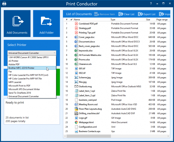 Multi-format document printing software Print Conductor 7.0