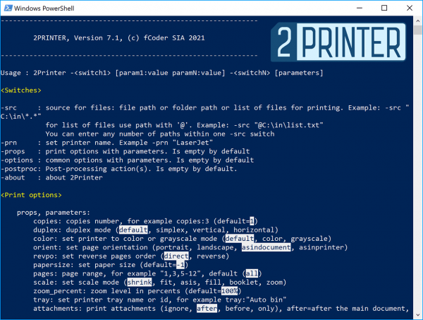 fCoder 2Printer 7.1 – Command Line Batch Print Tool Gets a New Update