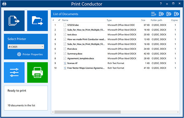 Stampa pi� file Word senza Word con un'app desktop